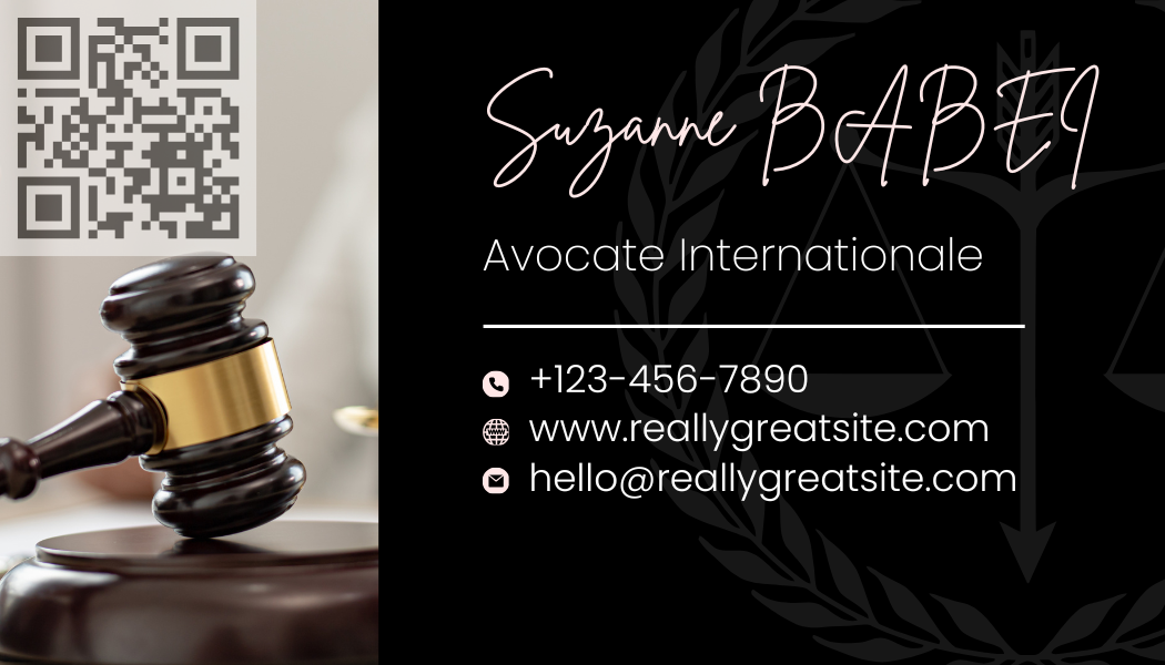 Carte de visite – Modèle Juriste